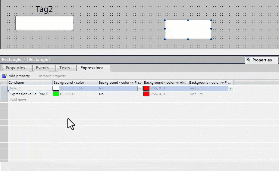 Figure 5.5: WinCC Unified dynamization - Using the OR operator