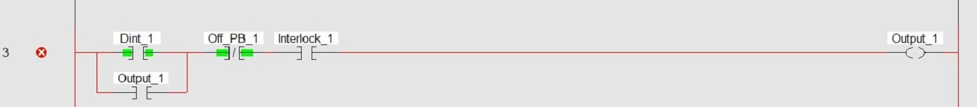 Figure 4 - Data Types in PLC Programming | Latching Circuit Ladder Logic using Incorrect Data Types