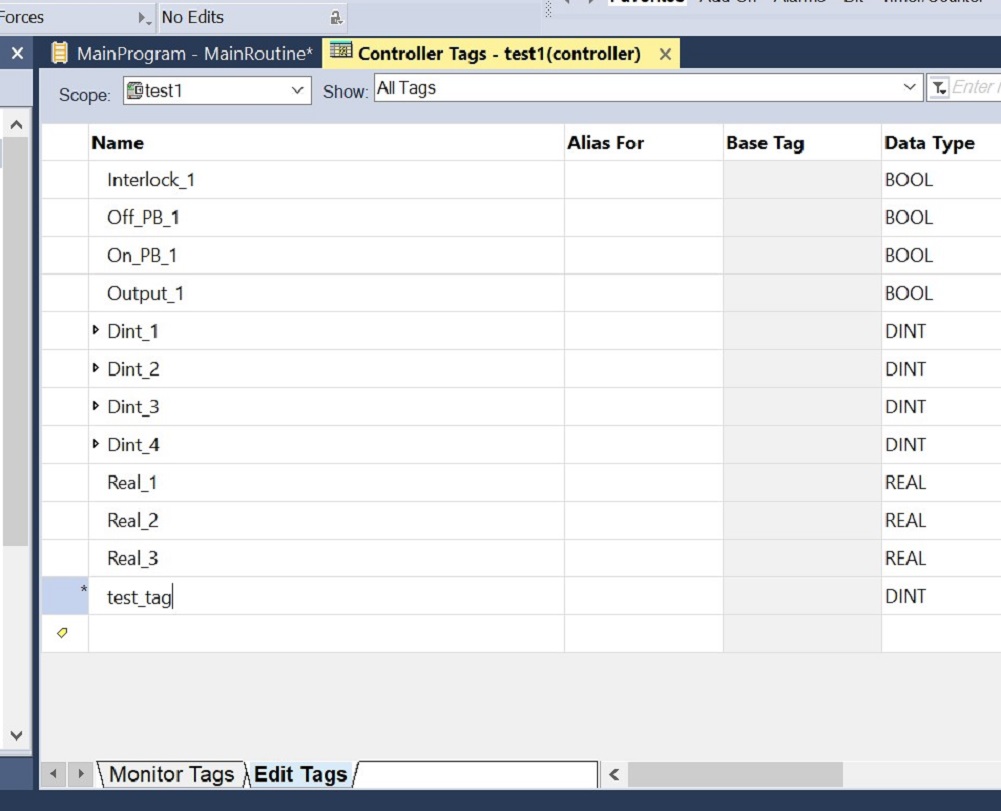 Figure 6 - Data Types in PLC Programming | Creating Tags in Controller Scope