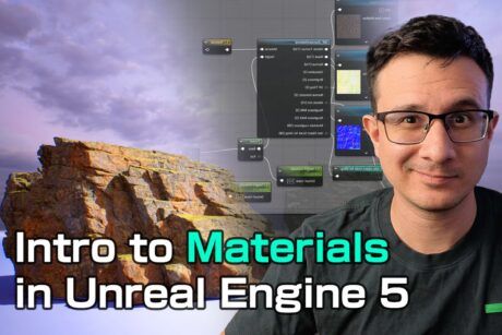 a man showcasing an introduction to learn unreal engine 5, inviting viewers to explore game development possibilities