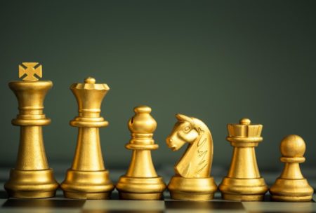 golden chess pieces