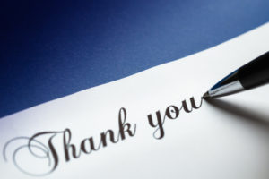 Sympathy thank you note