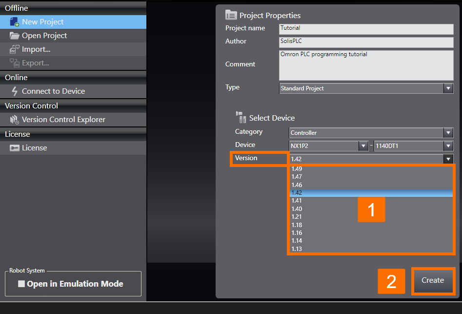 Figure 1.6 - Omron PLC Programming | How to determine the version of a device