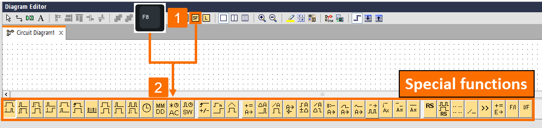 Figure 2.3 - Siemens LOGO PLC Training | How to display the special functions group