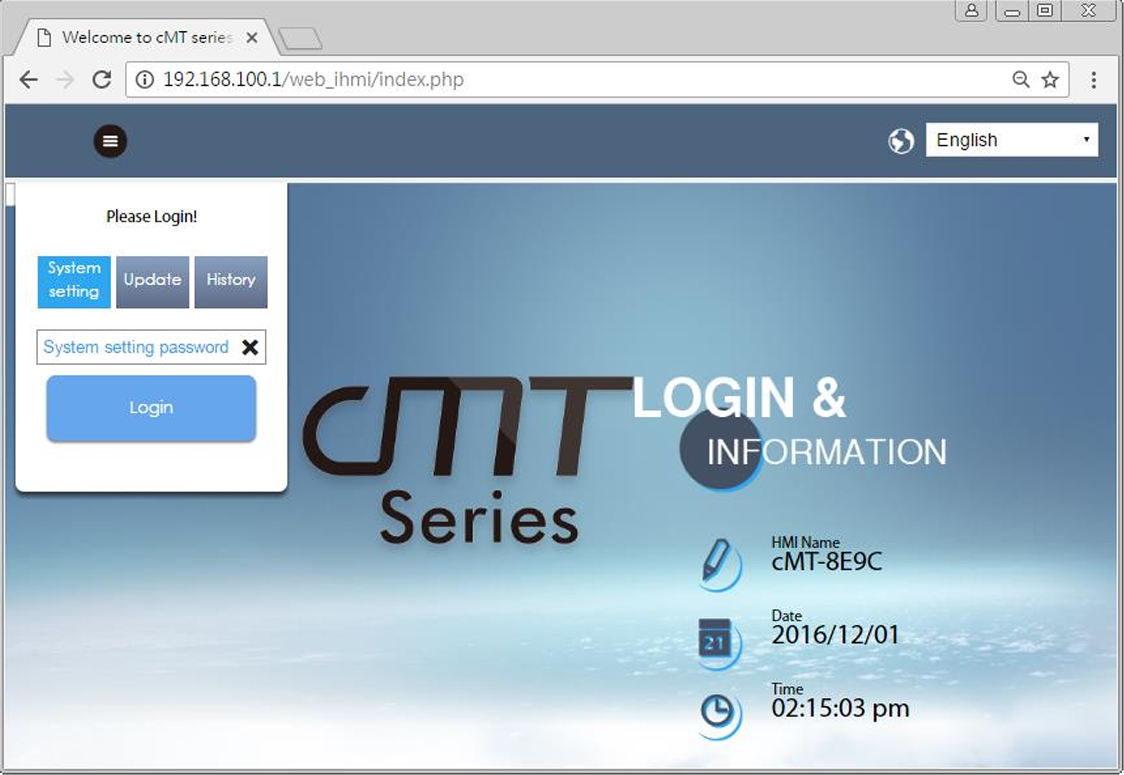  Figure 6.2 – connect and access to cMT G01 IIoT gateway 