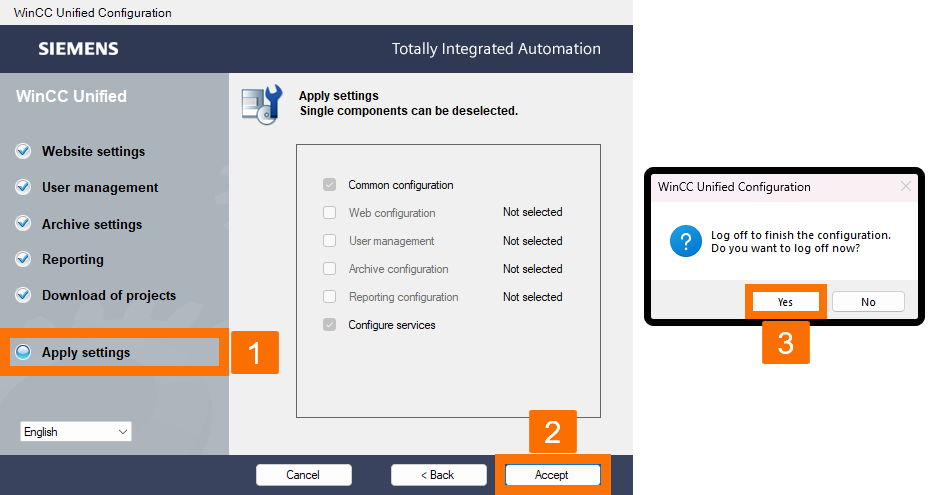 Figure 3.4: WinCC Unified: secure downloads - Configuration Summary