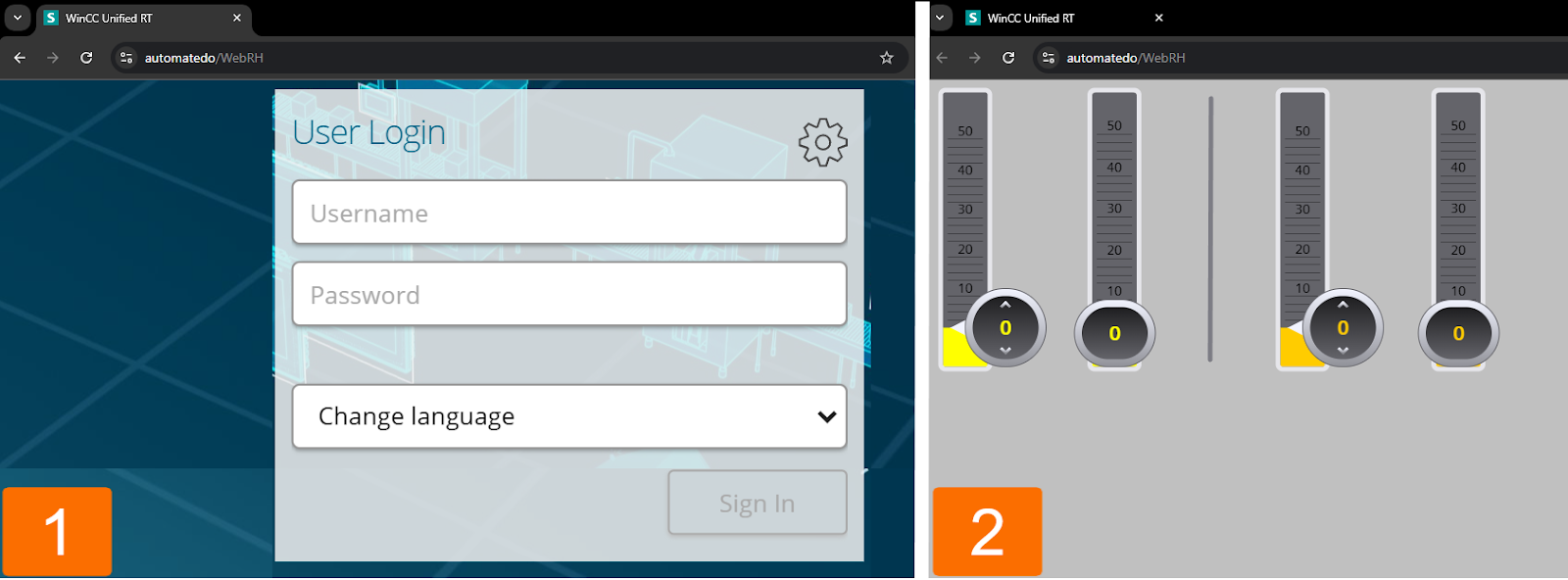 Figure 8.3: WinCC Unified: offline transfer - Runtime project check