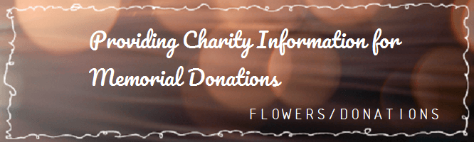 Adding Charity info to memorial program